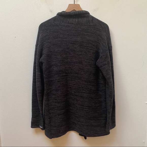 Columbia Rocky Range Black/Gray Heathered Wool Blend Long Cardigan Women’s Sz S - Picture 5 of 11